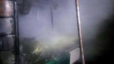 Поліція встановлює причини пожежі в пасажирському автобусі, який їхав з Турки до Львова