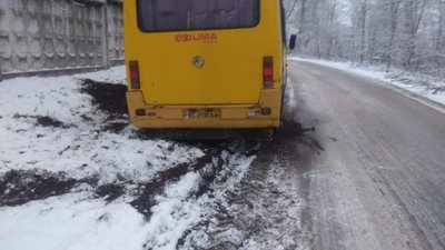 На Львівщині маршрутка злетіла з траси (ФОТО)