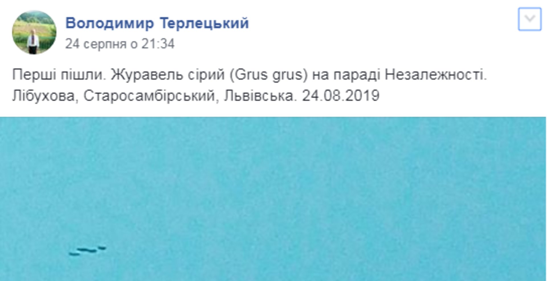 Скриншот ФБ/"Птахи України"