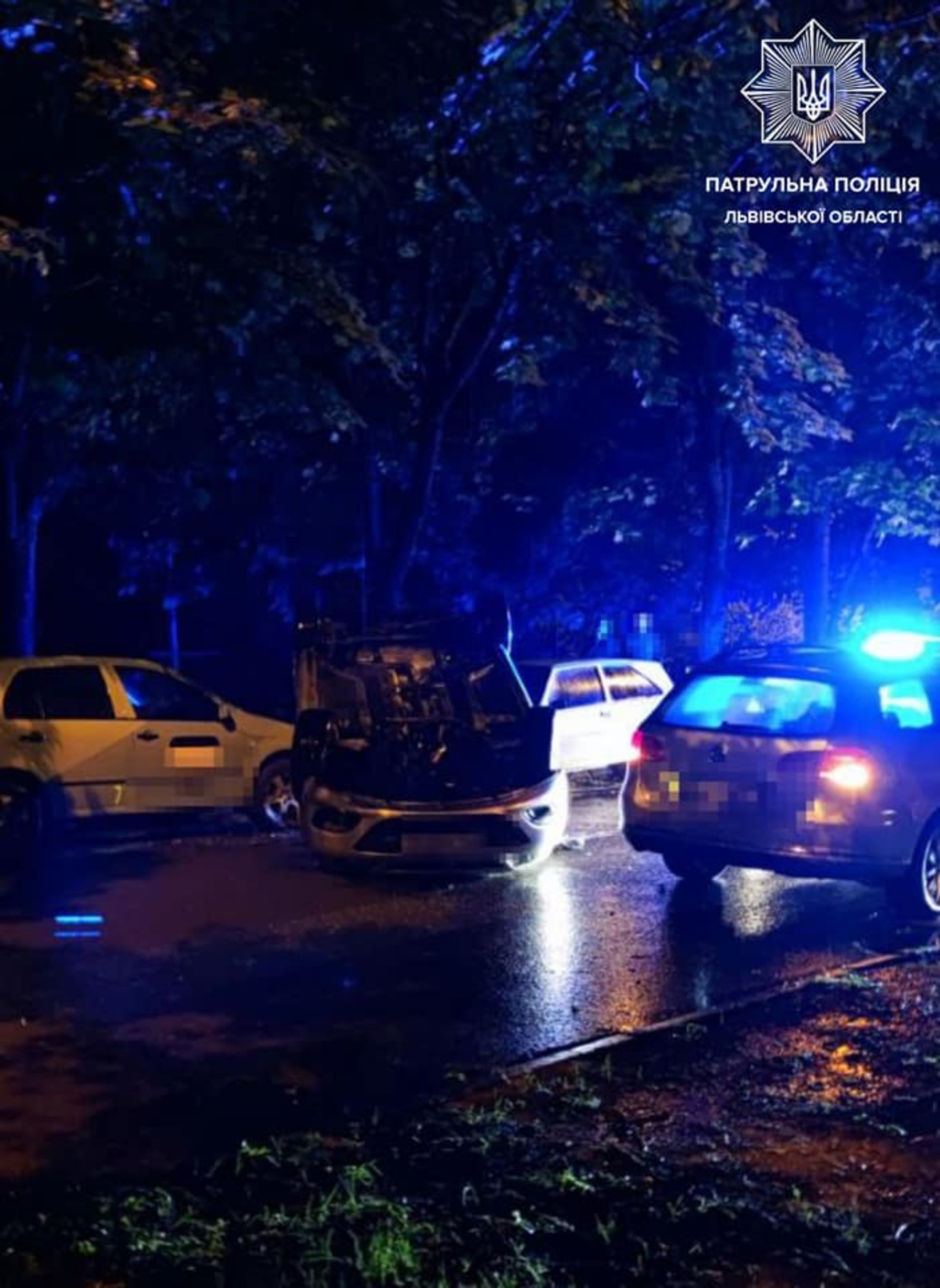У Львові чоловік після протоколу за п’яне водіння перекинув автомобіль