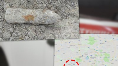 На Пустомитівщині біля житлових будинків викопали артилерійський снаряд