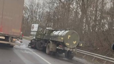 На Львівщині бензовоз потрапив у аварію