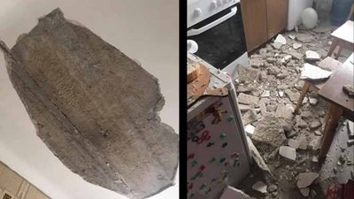 У Червонограді у квартирі двоповерхового будинку на мешканців обвалилася штукатурка (ФОТО)
