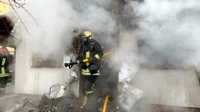 На Самбірщині горіла господарська будівля (ФОТО)