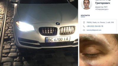 У Львові чиновник Садового порушив ПДР і побив водія на дорозі (ФОТО)