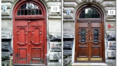 У Львові відреставрують чотири історичні вітражі з будинку на Князя Романа