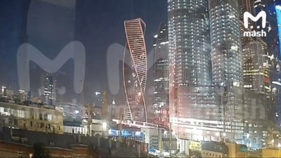 У мережі зʼявився момент вибуху безпілотника в «Москва-Сіті»