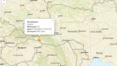 На Закарпатті зафіксували землетрус