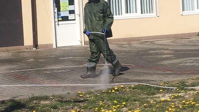 Як на Самбірщині дезінфікують вулиці (ФОТО)
