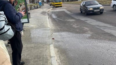 У Львові маршрутки простоюють на кінцевих зупинках (ФОТО)