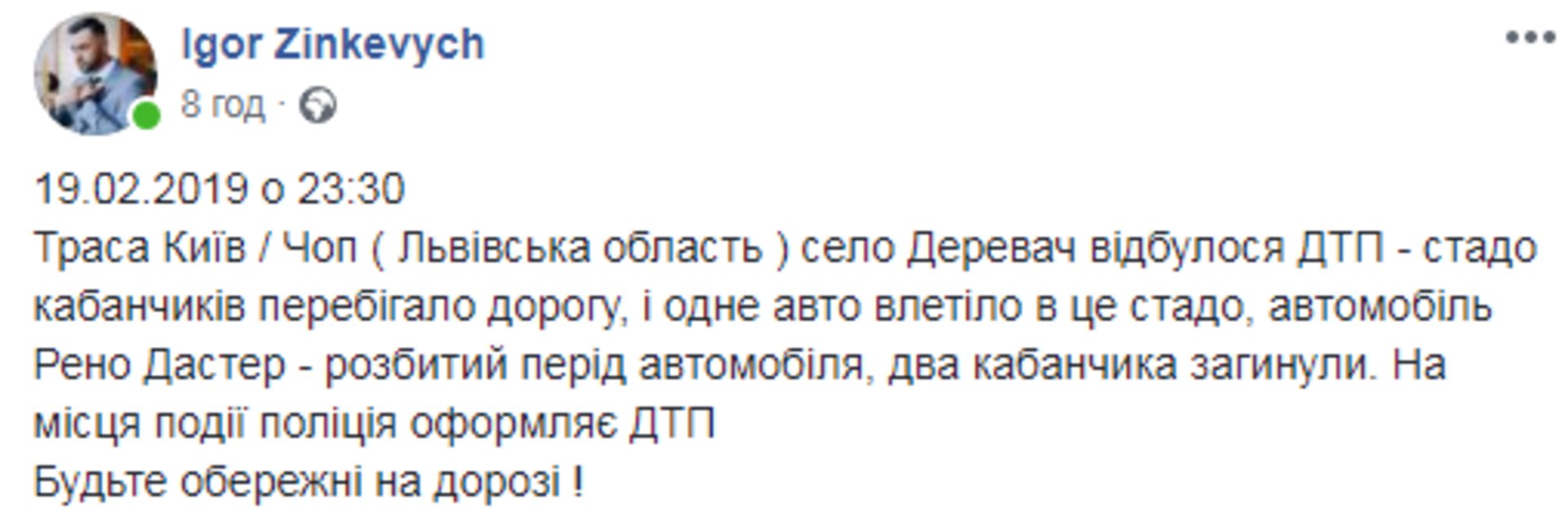 Скриншот/Facebook