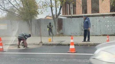 У Львові троє комунальників пошкодили відремонтовану дорогу