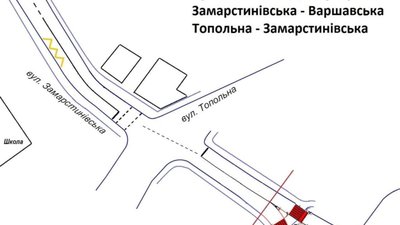 У Львові на перехресті Топольна - Замарстинівська пропонують встановити світлофор