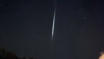 На Львівщині помітили світловий морозний стовп