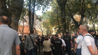 У Львові розігнали провокаторів, які спекулювали на економічній темі (ФОТО, ВІДЕО)