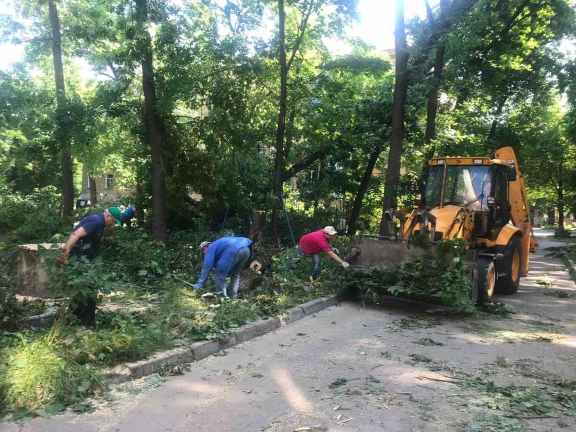 У Львові комунальні служби продовжують прибирати місто від наслідків негоди, фото ЛМР