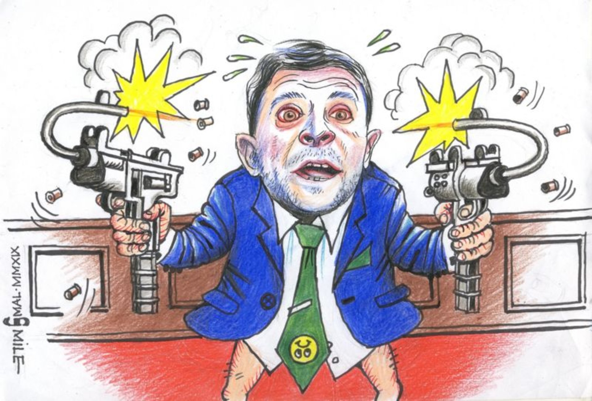 Карикатура на Зеленського. Чому київська бібліотека прибрала роботу художника Смаля