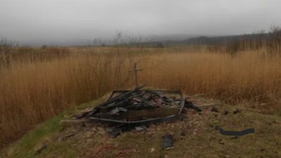 На Дрогобиччині спалили капличку жертвам сталінських репресій