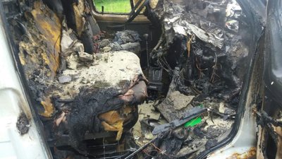 У Львові згоріло авто