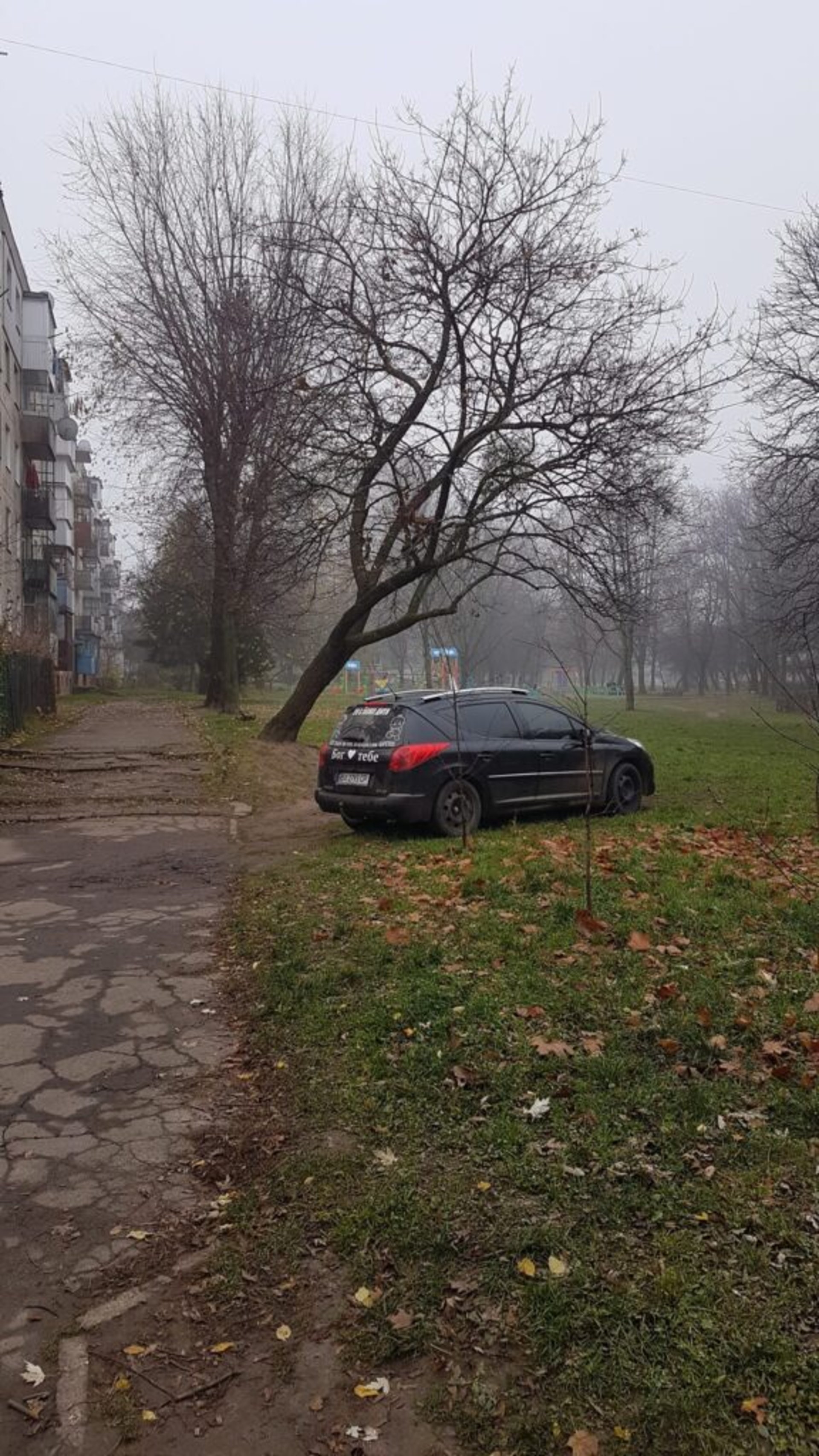 У Львові водій автомобіля із цікавим написом припаркувався із порушенням, фото РАГУlive