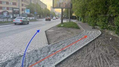 Як бик посцяв: на улюбленій вулиці Зубача скандал із велодоріжкою