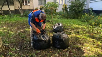 60 тонн опалого листя зібрали у Львові для компостування (ФОТО, ВІДЕО)