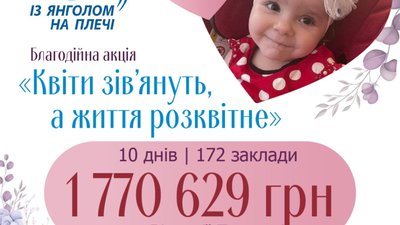 Діти Львова зібрали понад 1 мільйон 700 тисяч гривень для порятунку життя маленької Вікторії Полюги