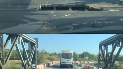 На Львівщині розвалюється тимчасовий міст до курортних міст