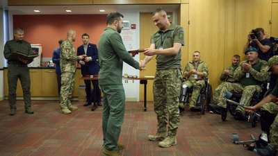 Зеленський у США відвідав українських захисників (ФОТОРЕПОРТАЖ)