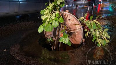 У Львові на Виговського пошкоджений люк (ФОТО)