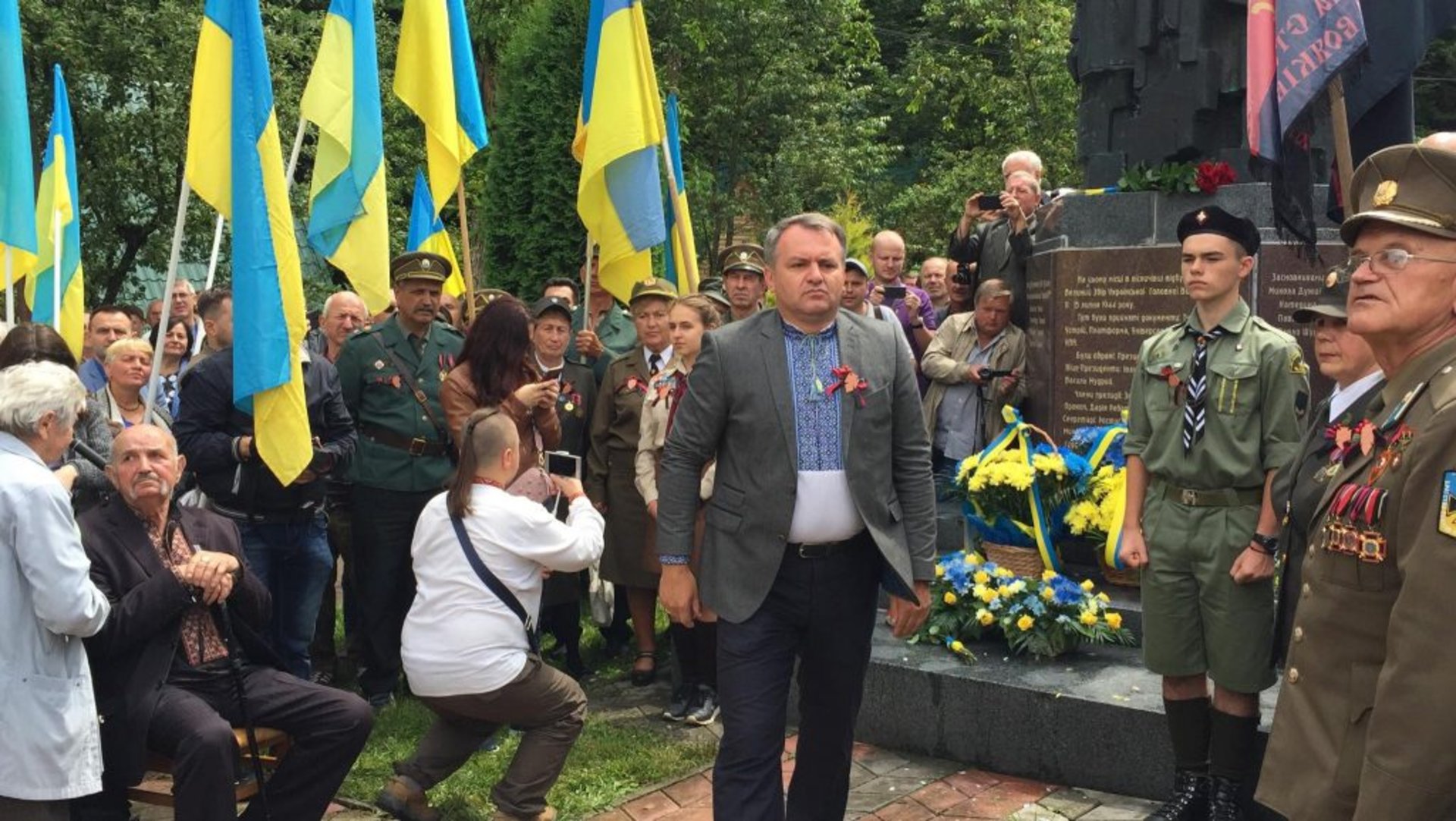 На Львівщині урочисто відзначили 75-у річницю створення Української Головної Визвольної Ради. Фото Юра Кенцало, Четверта студія
