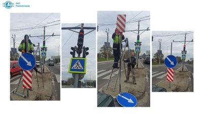 У Львові автомобіль не розминувся із світлофорами