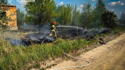 На Львівщині 19 раз палили суху траву