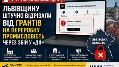 Львівщину штучно відрізали від грантів на переробну промисловість