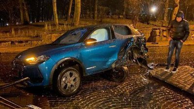 З'явилось відео зіткнення автомобілів у центрі Львова (ВІДЕО)