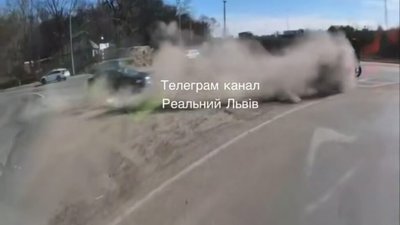 У Львові показали момент ДТП на Зеленій