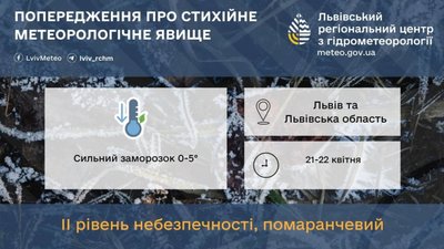 На Львівщині очікують заморозки