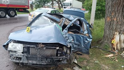 На Львівщині 25-річний п’яний водій влетів у дерево