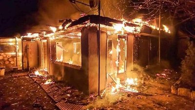 На Львівщині горів житловий будинок (ВІДЕО)