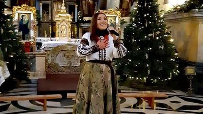 Як Софія Федина колядувала у Львові (ВІДЕО)