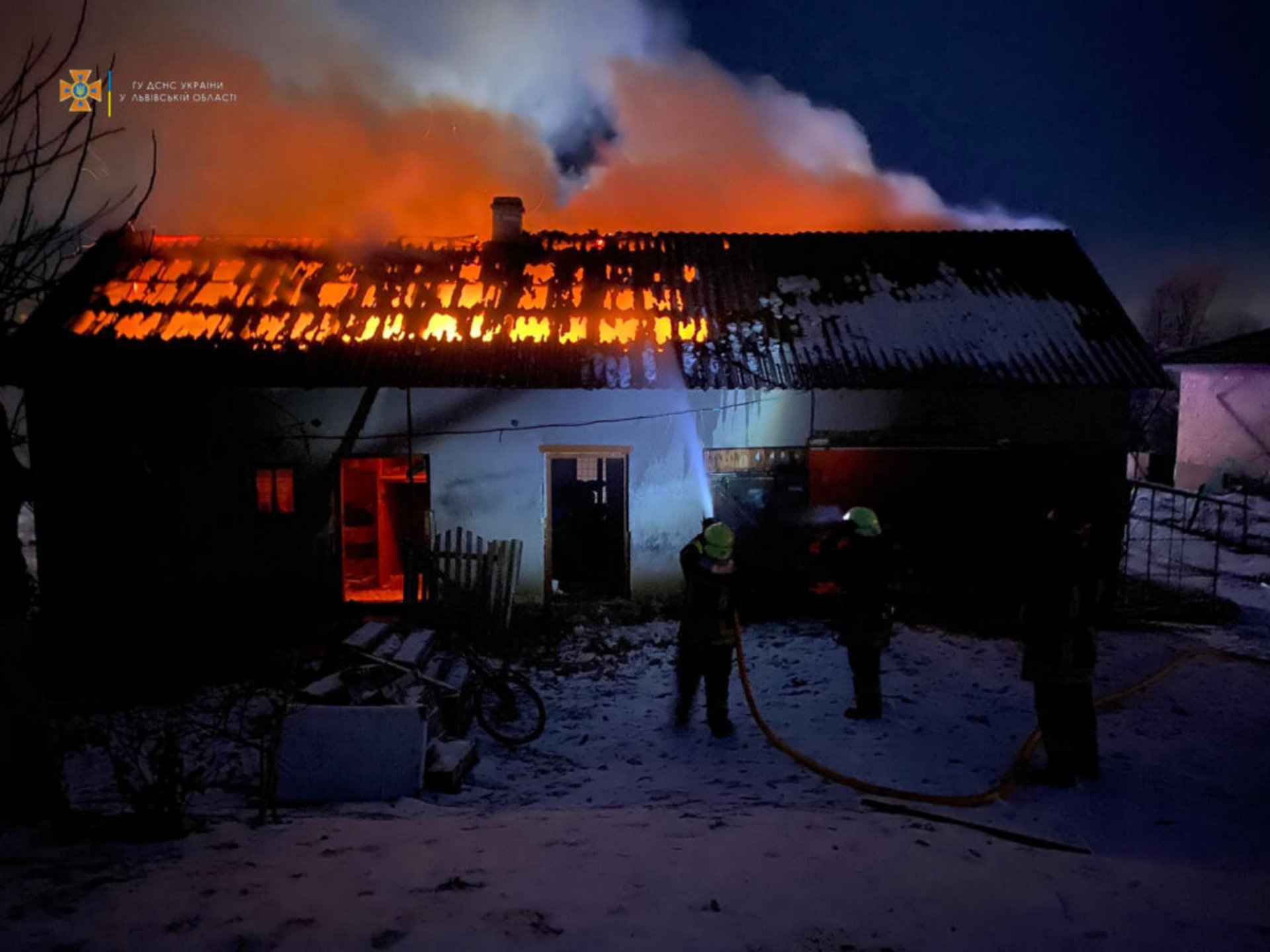 На Самбірщині з пожежі врятували свійських птахів