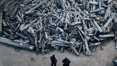 У мережі показали «кладовище» снарядів у Харкові (ФОТО)