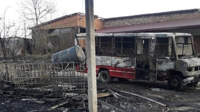 На Львівщині згоріли три автобуси (ФОТО, ВІДЕО)