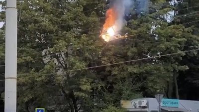 У Львові горіла лінія електропередач (ВІДЕО)