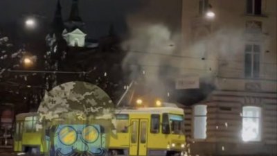У Львові горів трамвай (ВІДЕО)