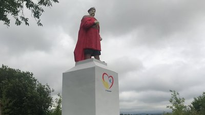 З’явились фото і відео відреставрованого пам’ятника Богдану Хмельницькому на Львівщині (ФОТО, ВІДЕО)