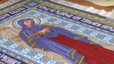 У Львові виготовили унікальну Плащаницю Богородиці (ВІДЕО)