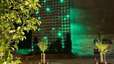 У Львові на перехресті підсвітили дерева (ФОТО)