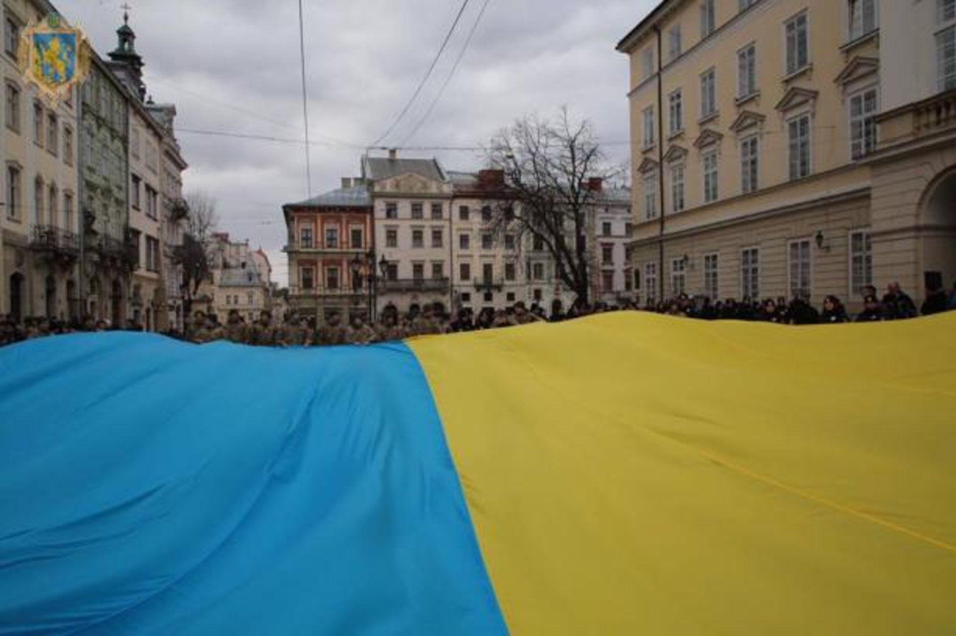 На Львівщині у сотні голосів спільно виконали Державний Гімн. Фото прес-служба ЛОДА