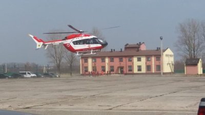 До Львова гелікоптером доставили потерпілого у ДТП чоловіка (ВІДЕО)